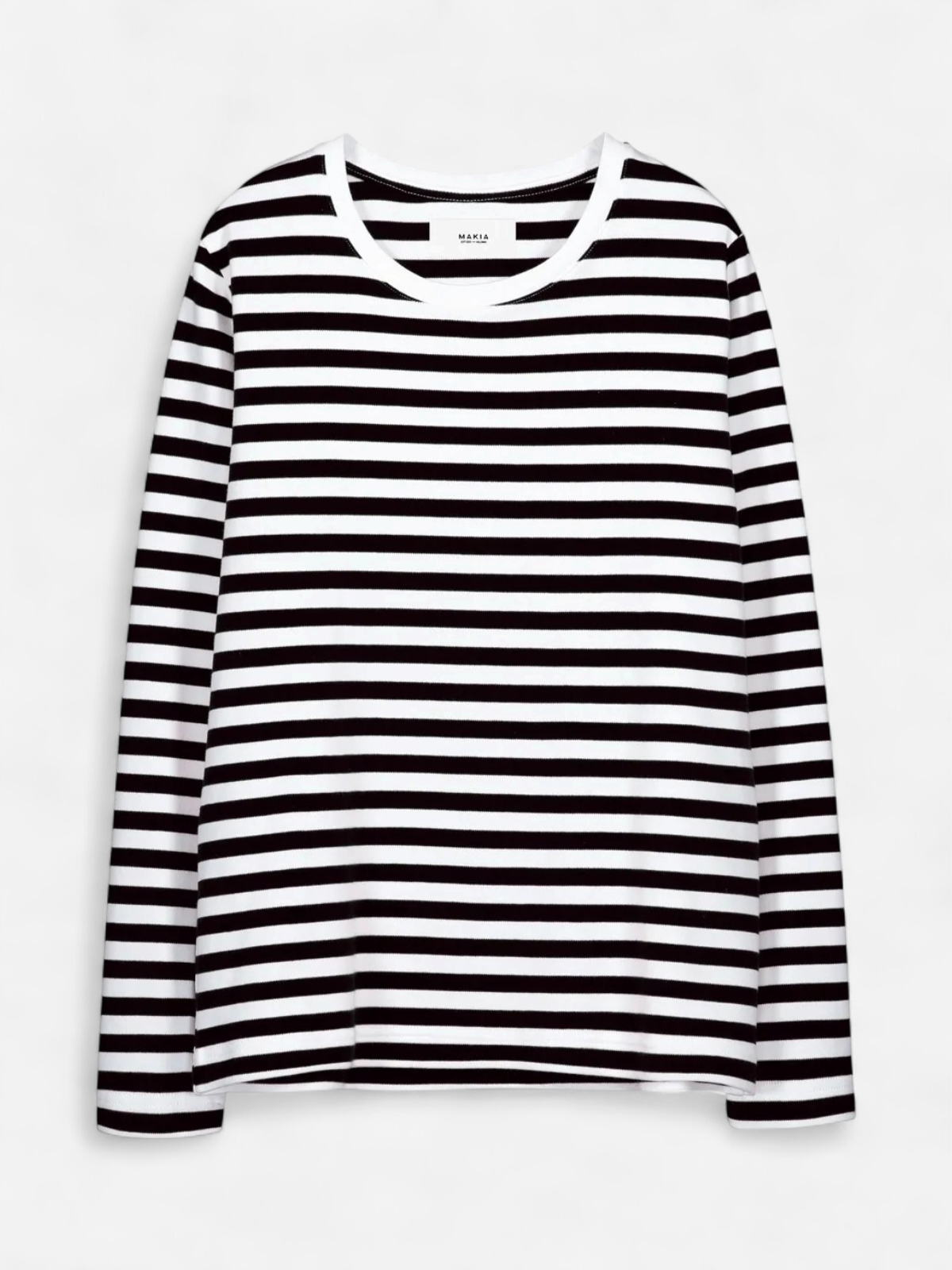 Makia Naisten Trikoopusero, Verstad Long Sleeve Raidallinen Musta - Kekäle.fi