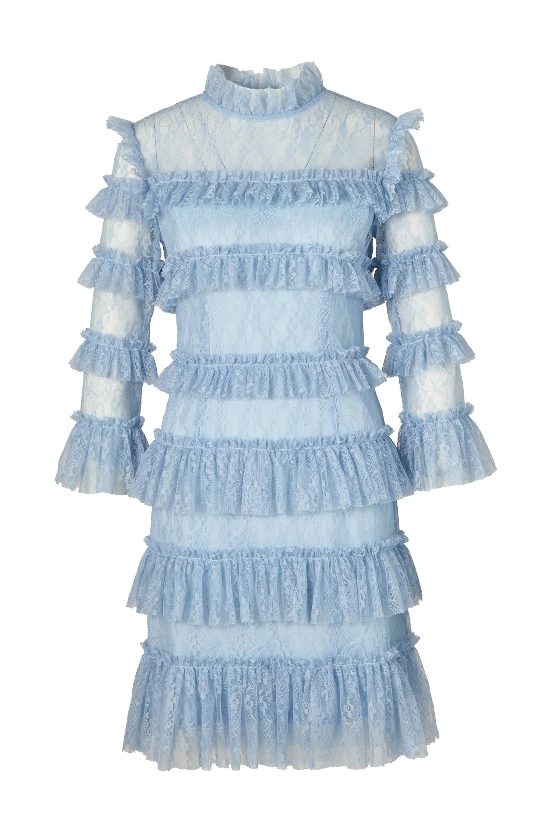 malina-naisten-mekko-carmine-frill-lace-mini-dress-vaaleansininen-3