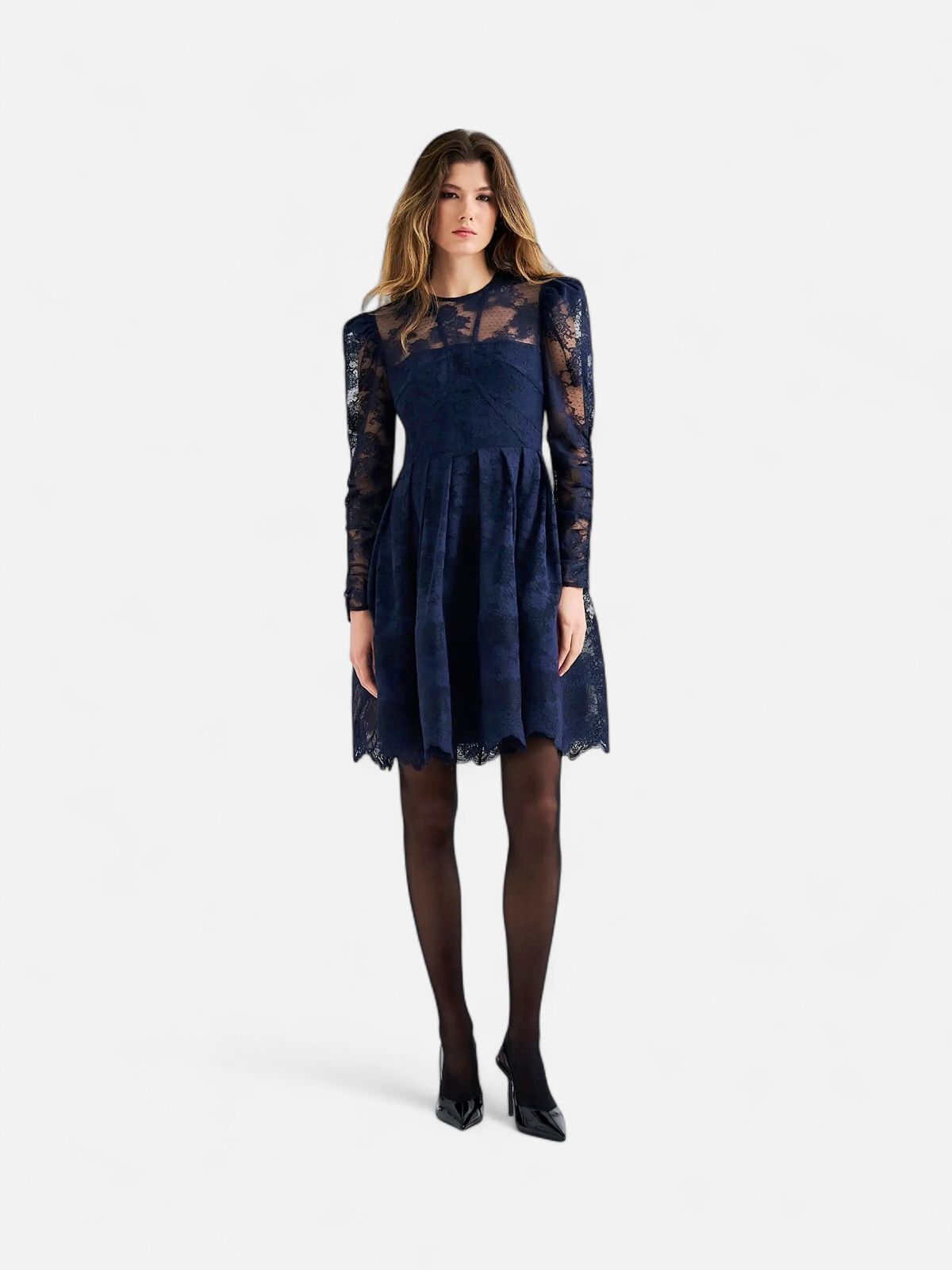 Malina naisten mekko, LEONI LACE MINI DRESS Tummansininen - Kekäle.fi
