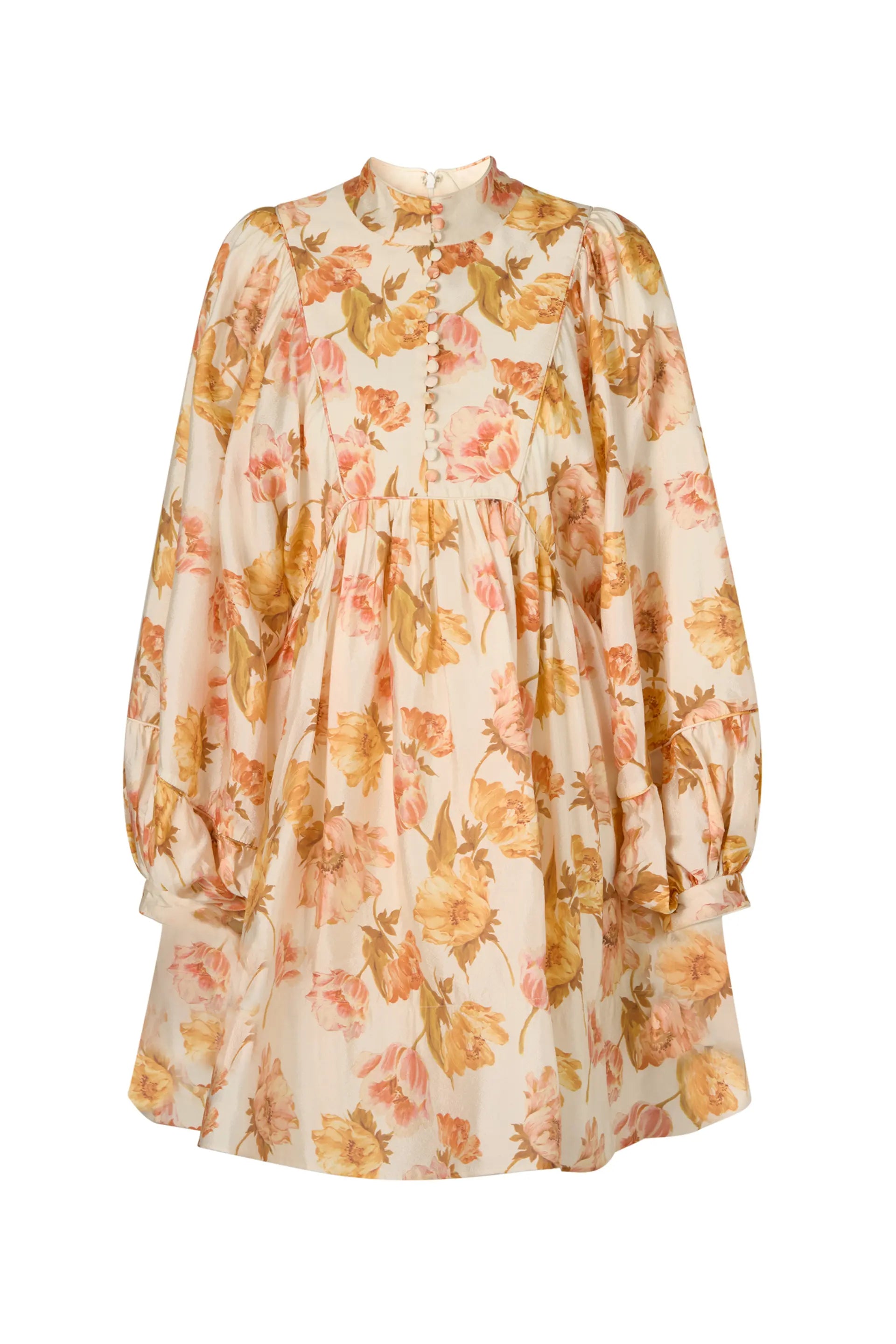 malina-naisten-mekko-tyra-high-neck-balloon-sleeve-mini-dress-monivarinen-kuosi-4