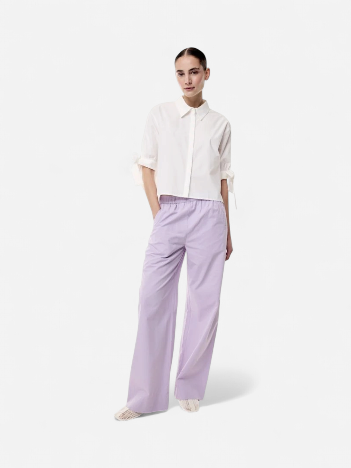 JcSophie naisten housut Malva Trousers, lila - Kekäle.fi