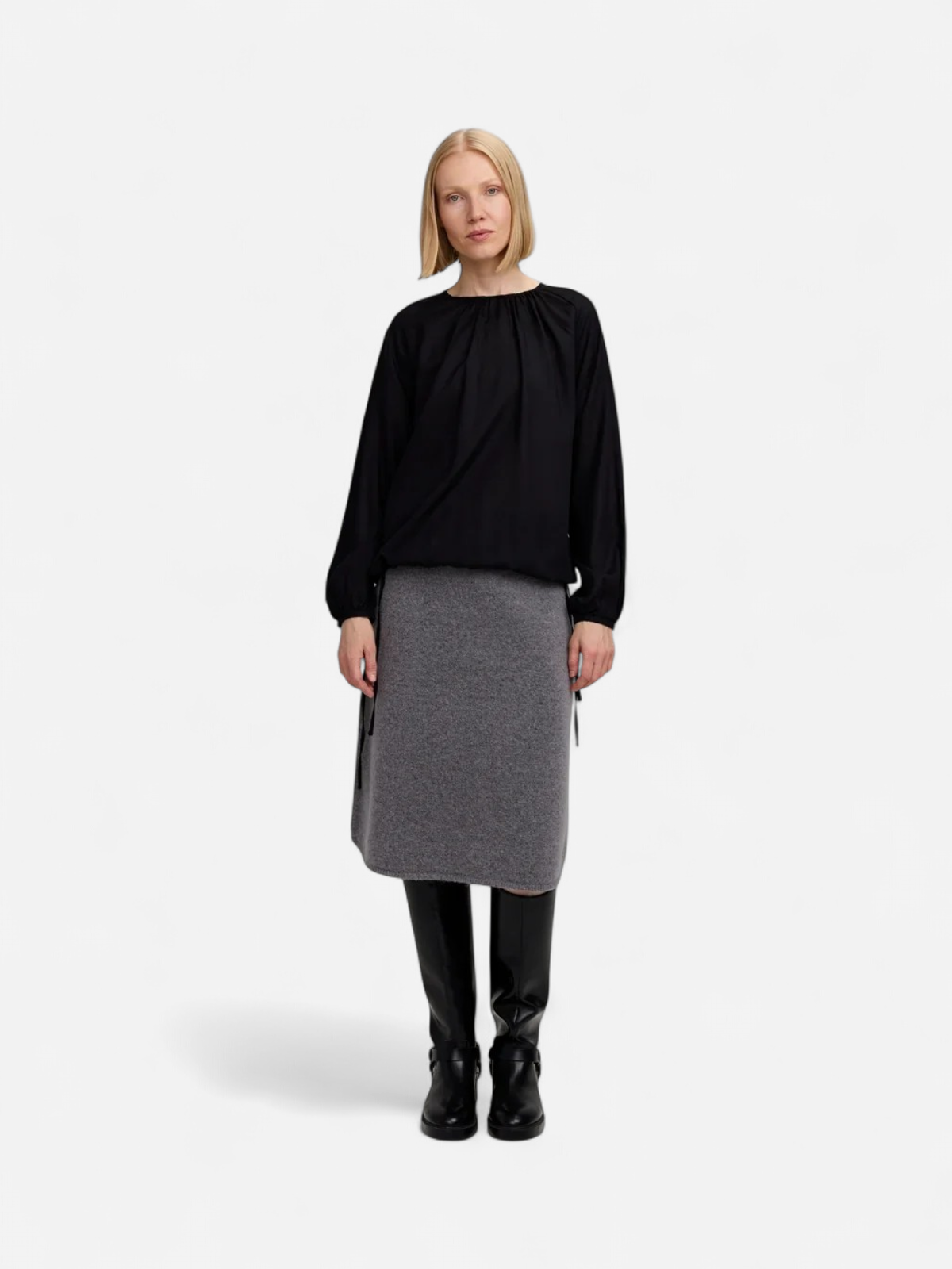 Mari Knitted Skirt MELEERATTU GRAFIITTI - Kekäle.fi