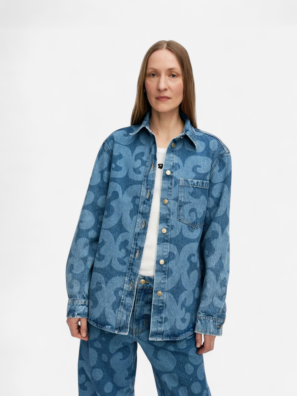 Marimekko naisten farkkupaita Maridenim Vaihe Keidas Paita, sininen - Kekäle.fi