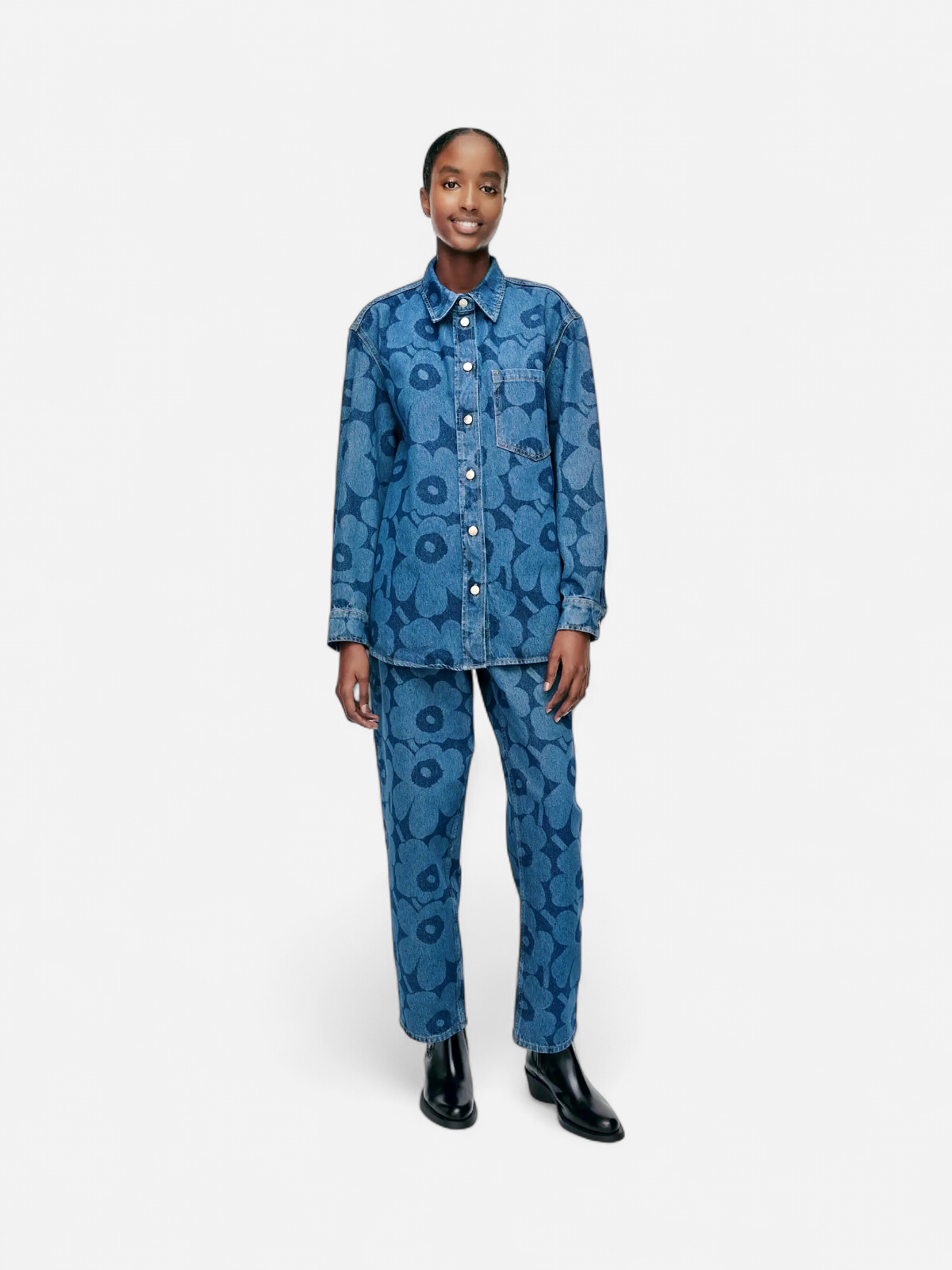 Marimekko naisten farkkupaita, MARIDENIM VAIHE UNIKKO Sininen, Indigo - Kekäle.fi
