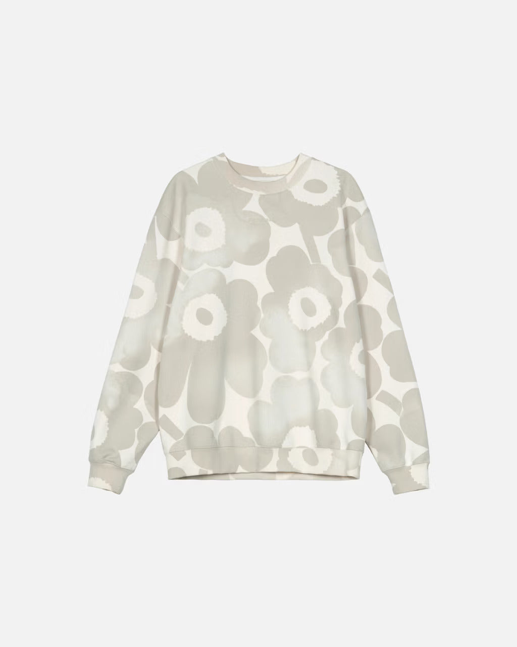 marimekko-unisex-collegepusero-loisto-akvarelli-unikko-beige-kuosi-3