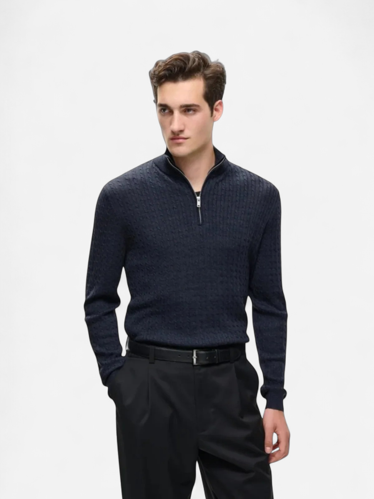 Matinique miesten neulepusero Mamason Merino Pullover, Blue Nights Melange - Kekäle.fi