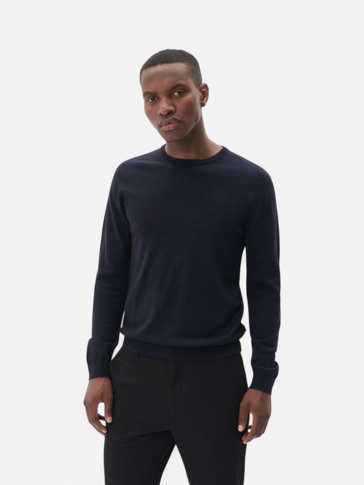 MATINIQUE Miesten Neulepusero, MARGRATE MERINO NOS Dark Navy - Kekäle.fi