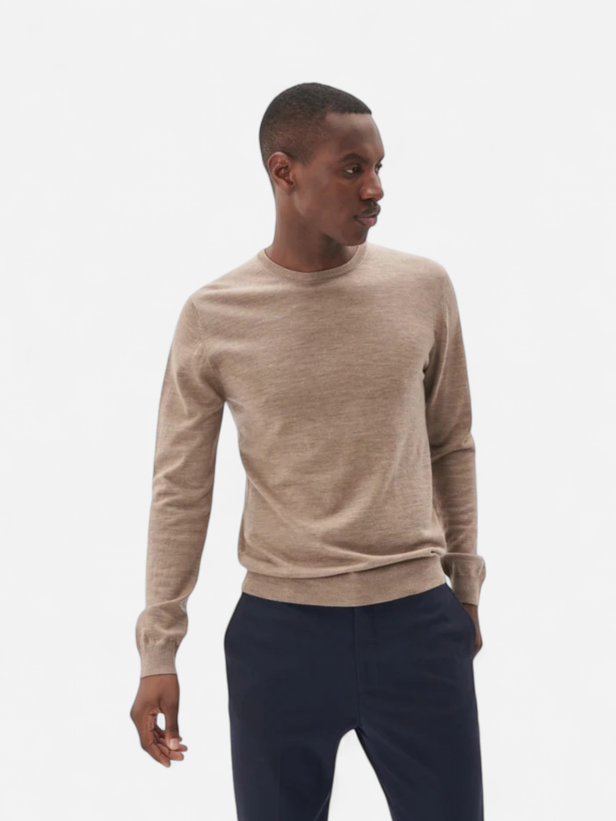 MATINIQUE Miesten Neulepusero, MARGRATE MERINO NOS Khaki Melange - Kekäle.fi