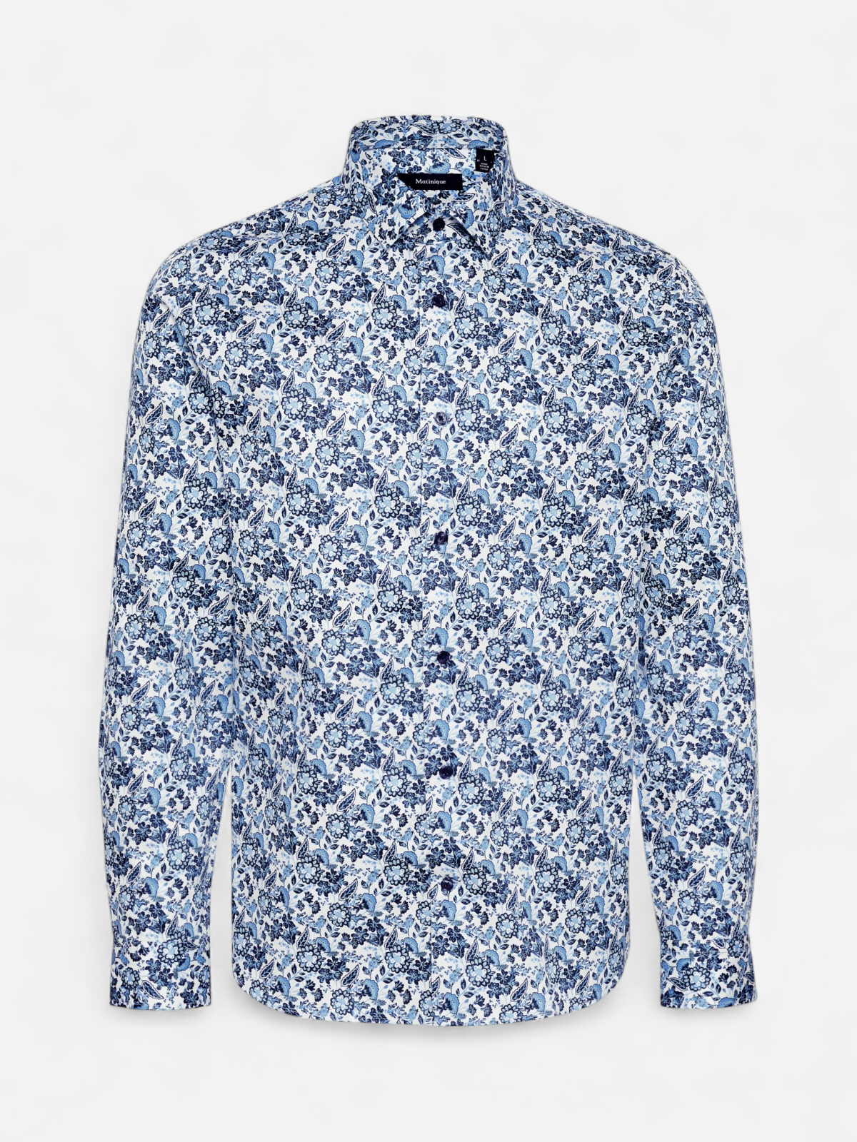 Matinique miesten kauluspaita MATrostol BN Cotton, Chambray Blue - Kekäle.fi