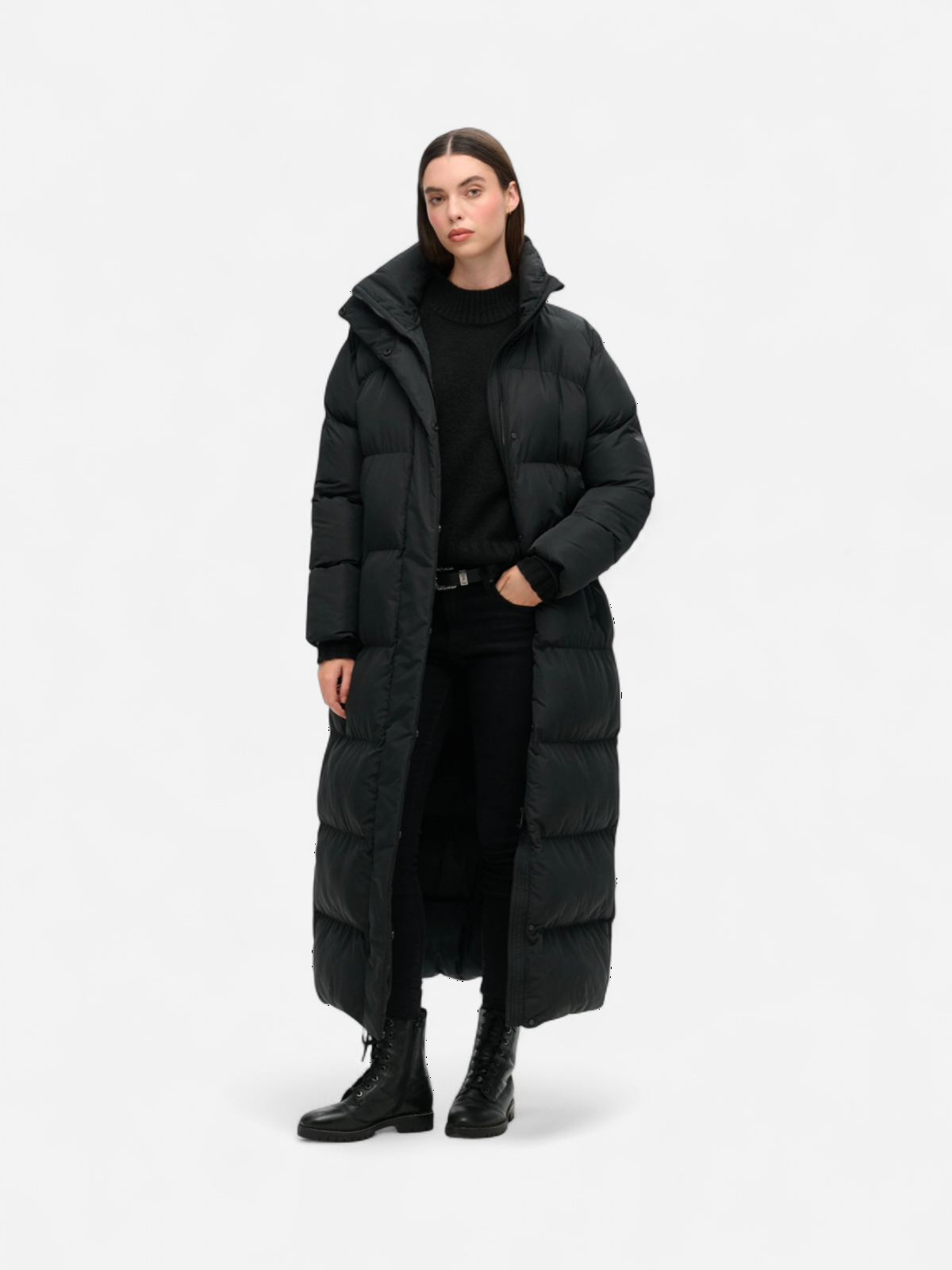 Superdry naisten takki Maxi Longline Puffer Jacket, musta - Kekäle.fi