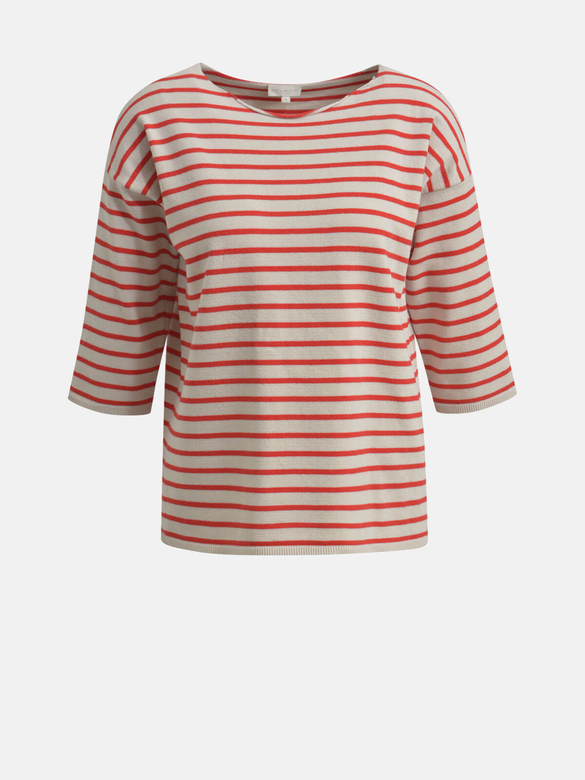 milano-italy-naisten-neule-pullover-3-4-poppy-print-oranssiraita-4