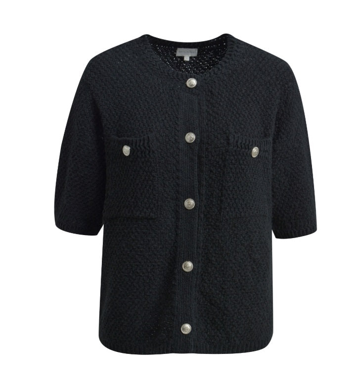 milano-italy-naisten-neuletakki-cardigan-1-2-sleeve-black-musta-1