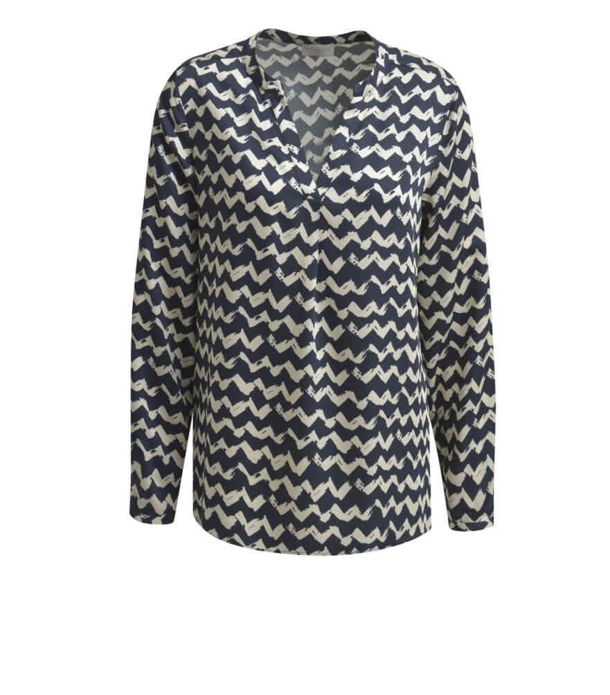 milano-italy-naisten-pusero-blouse-navy-print-sininen-kuosi-1