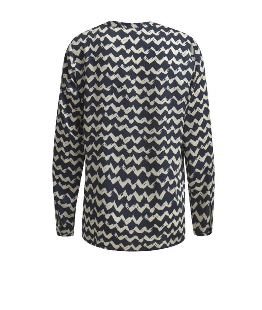 milano-italy-naisten-pusero-blouse-navy-print-sininen-kuosi-2