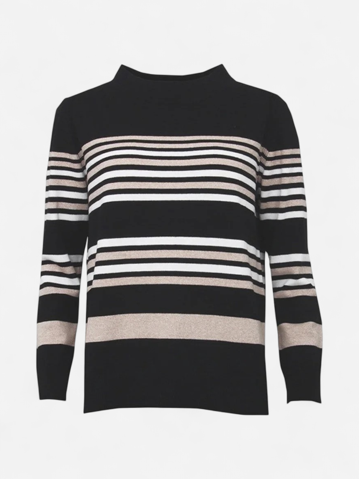 S.T.I naisten neulepusero MIRVA KNIT 64CM, raidallinen musta - Kekäle.fi