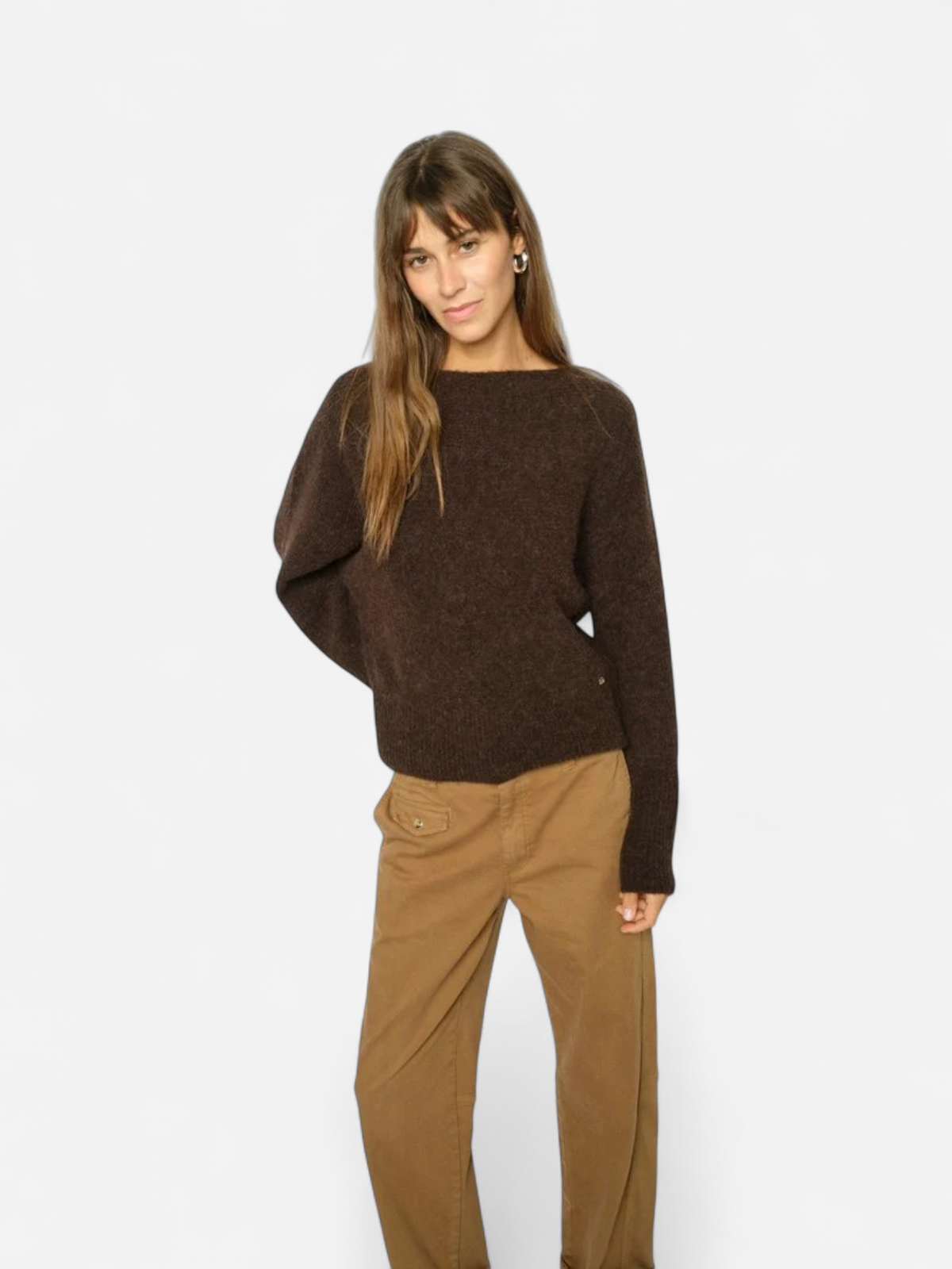 MMThora Boatneck Knit TUMMANRUSKEA - Kekäle.fi