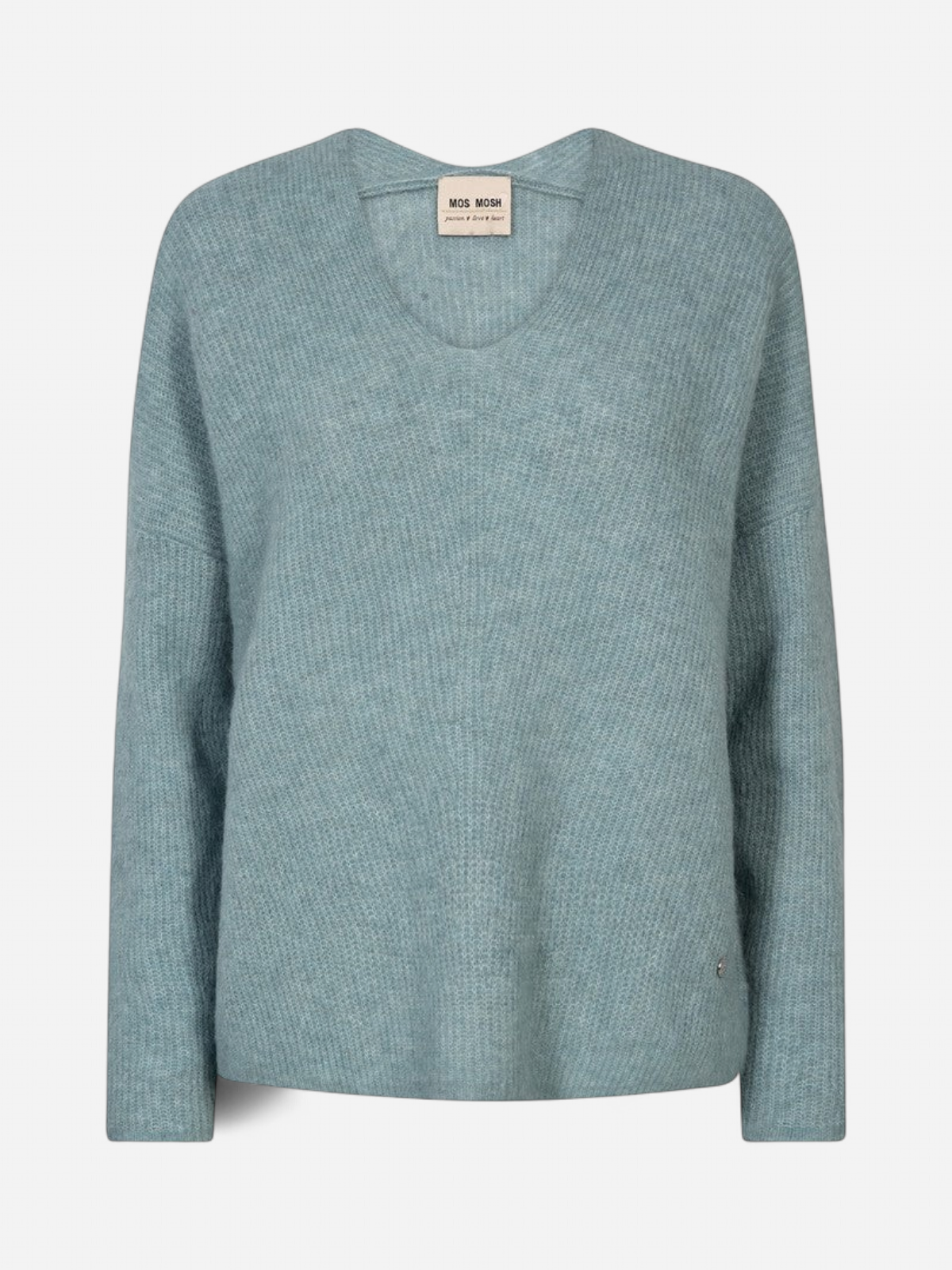 MMTHORA V-NECK KNIT VAALEANSININEN MELE - Kekäle.fi