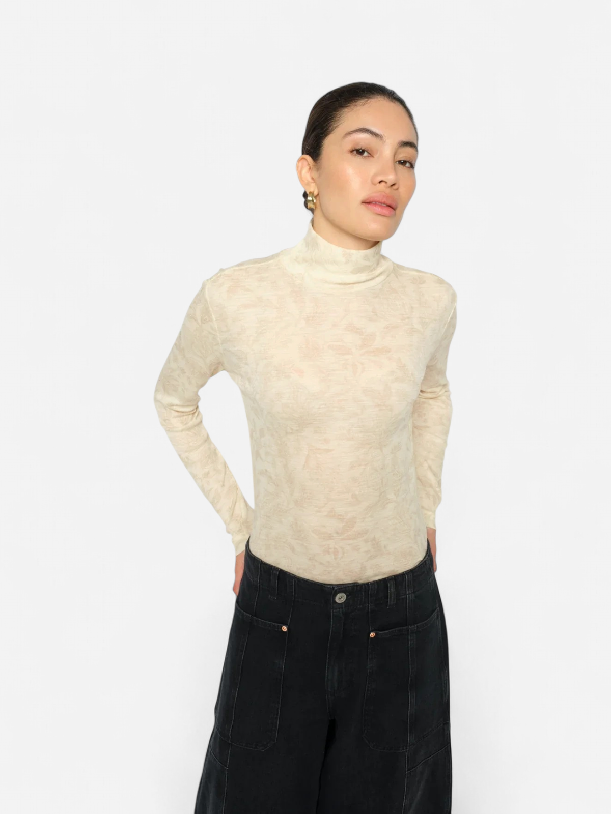 MMXinna Fleur Turtleneck LUONNONVALKOINEN - Kekäle.fi