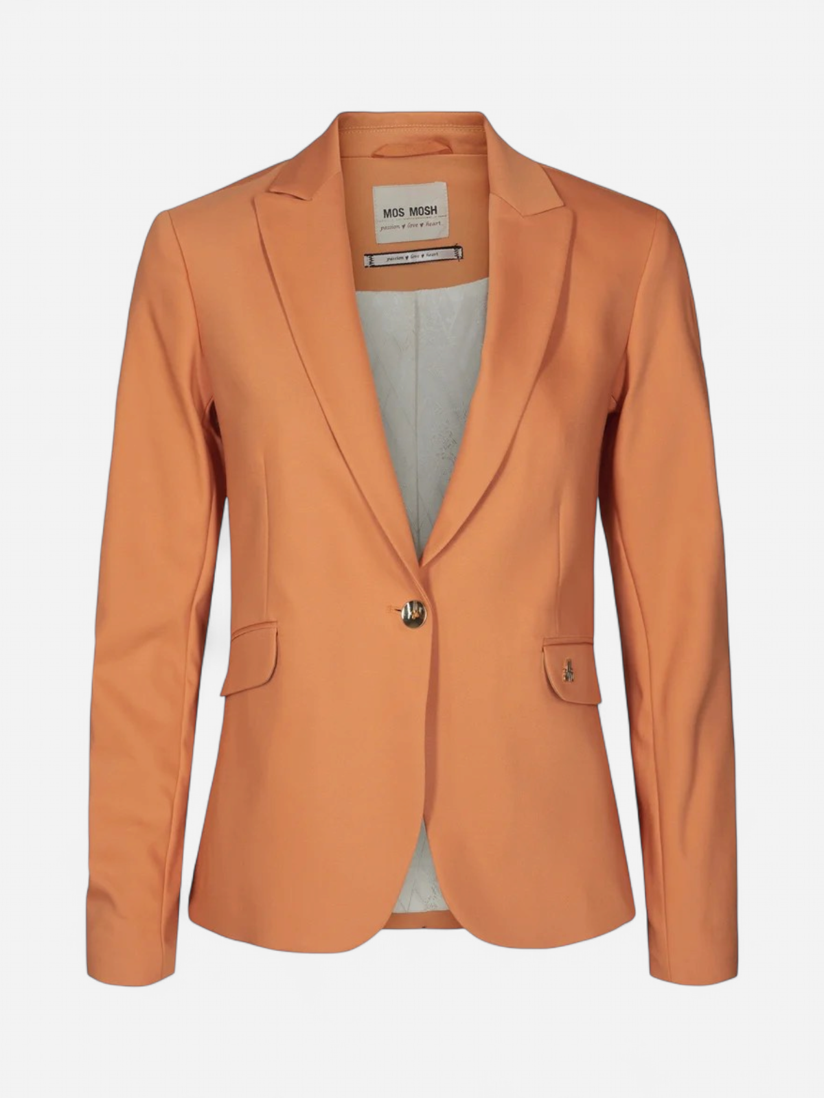 Mos Mosh Naisten Bleiseri, Blake Night Blazer Sustainable Koralli - Kekäle.fi