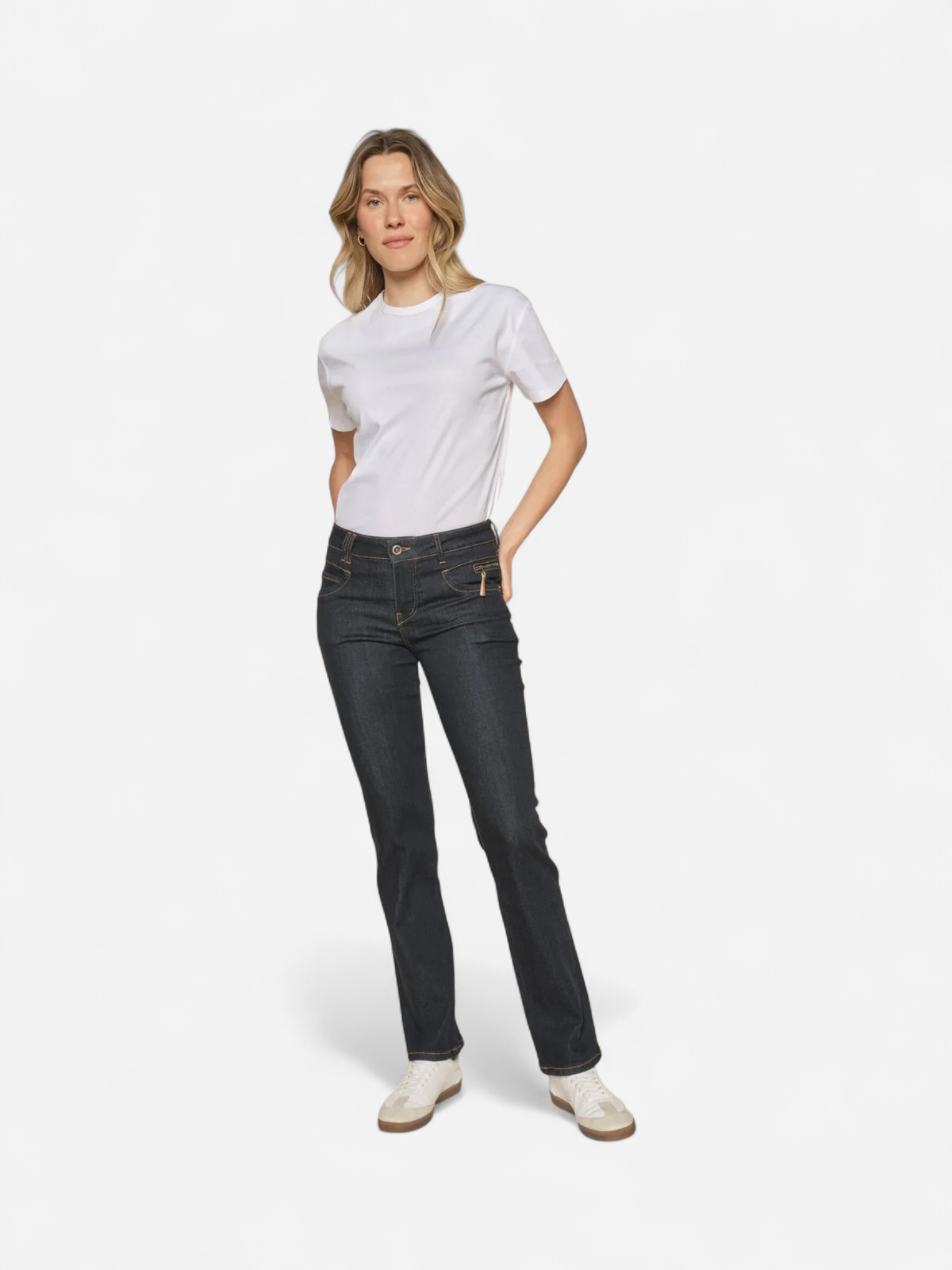 Mos Mosh naisten farkut Carla Naomi Deluxe Jeans, tummansininen - Kekäle.fi