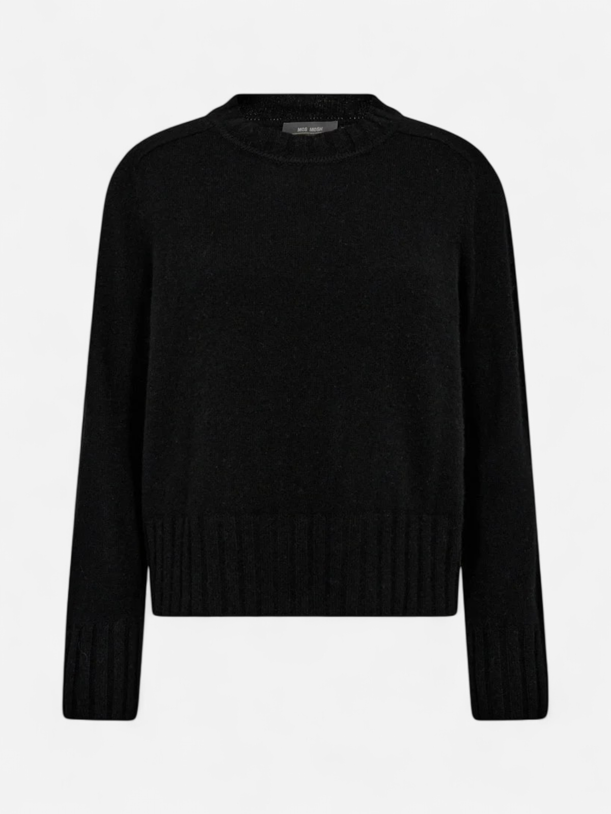 Mos Mosh naisten neule, MMZARI CASHMERE CREWNECK KNIT Musta - Kekäle.fi