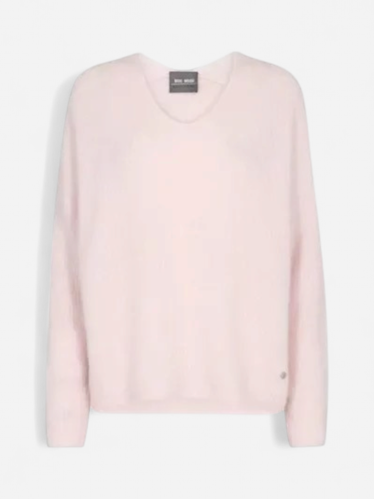 Mos Mosh naisten neulepaita Thora V-Neck Knit, Vaaleanpunainen - Kekäle.fi
