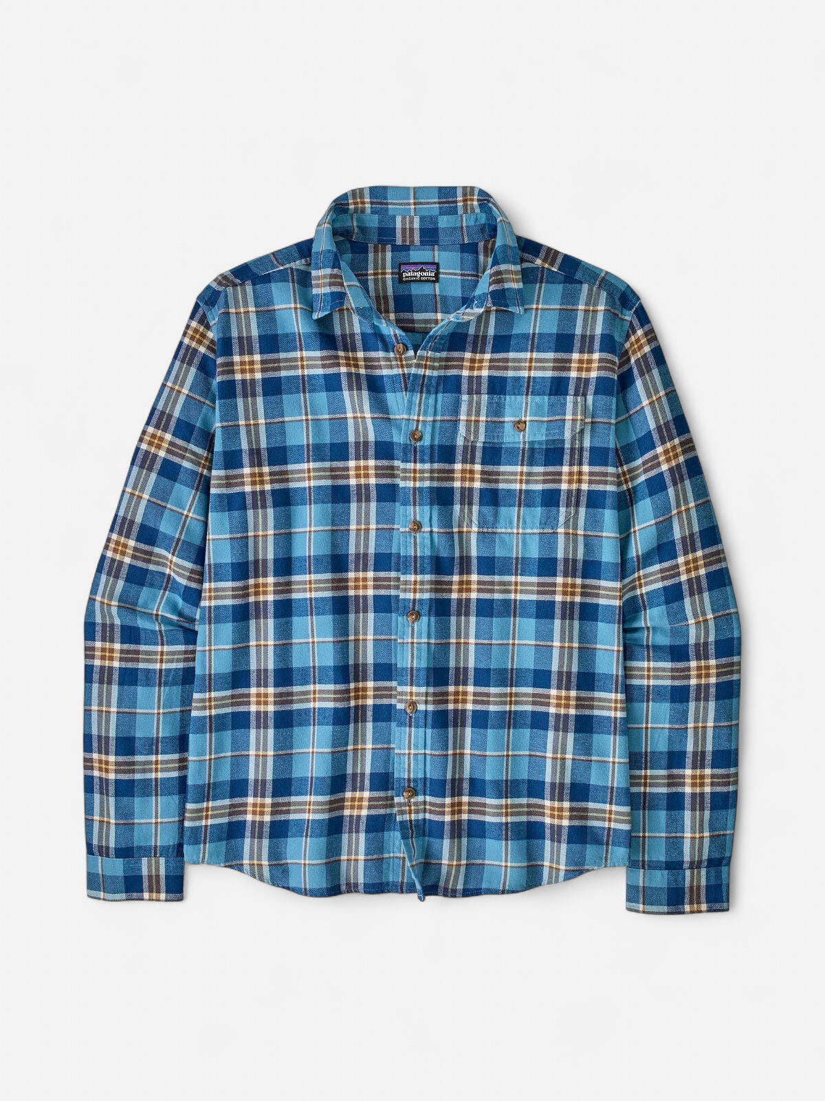 M's L/S LW Fjord Flannel Shirt SININEN RUUTU - Kekäle.fi