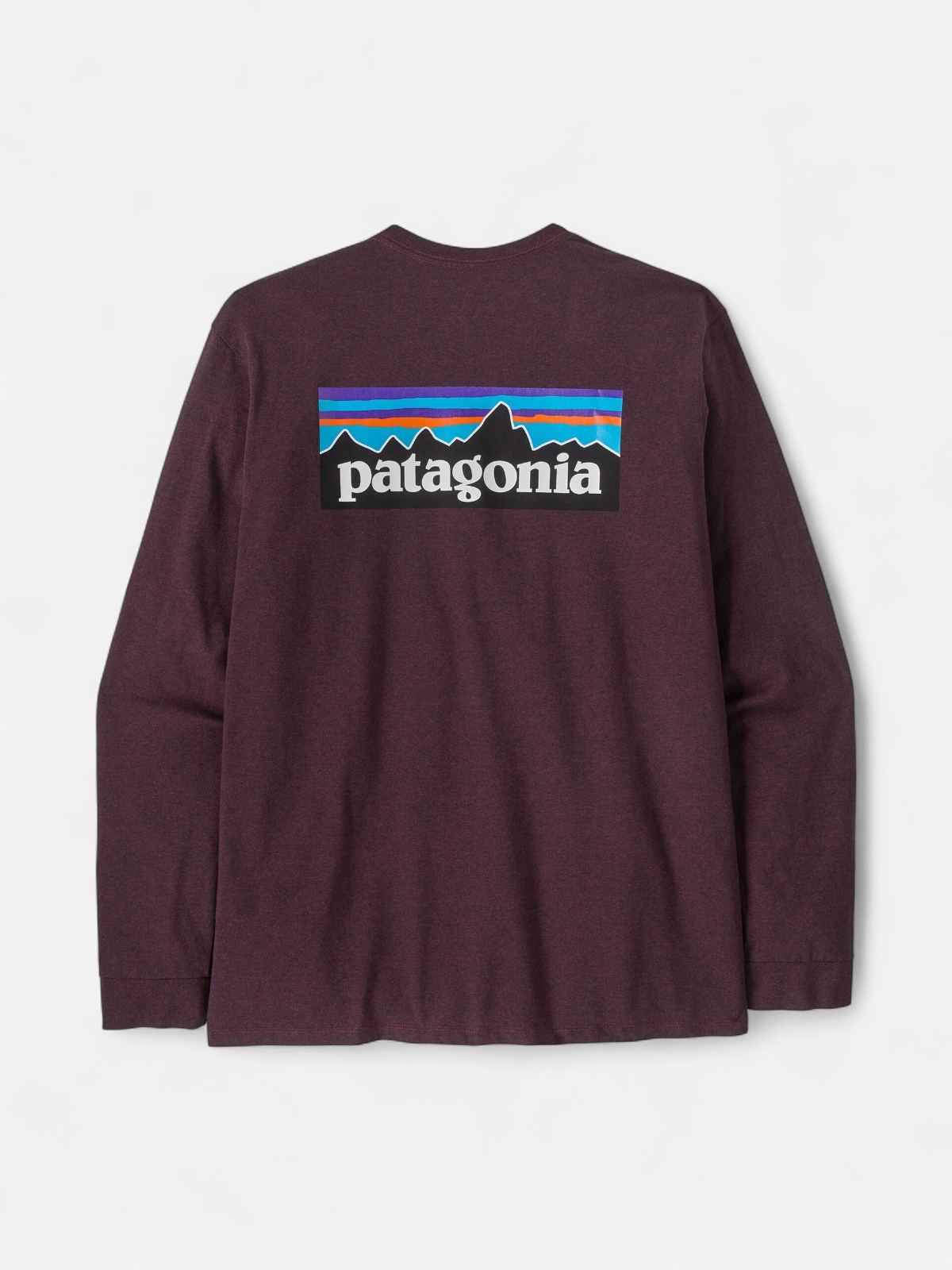 M's L/S P-6 Logo Responsibili-Tee VIININPUNAINEN - Kekäle.fi