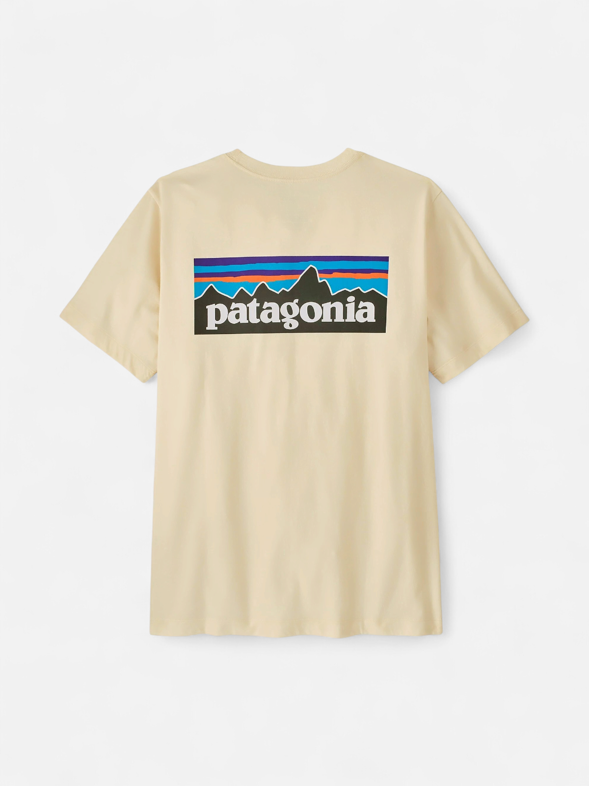 Patagonia miesten t-paita M's P-6 Logo T-Shirt, kerma - Kekäle.fi