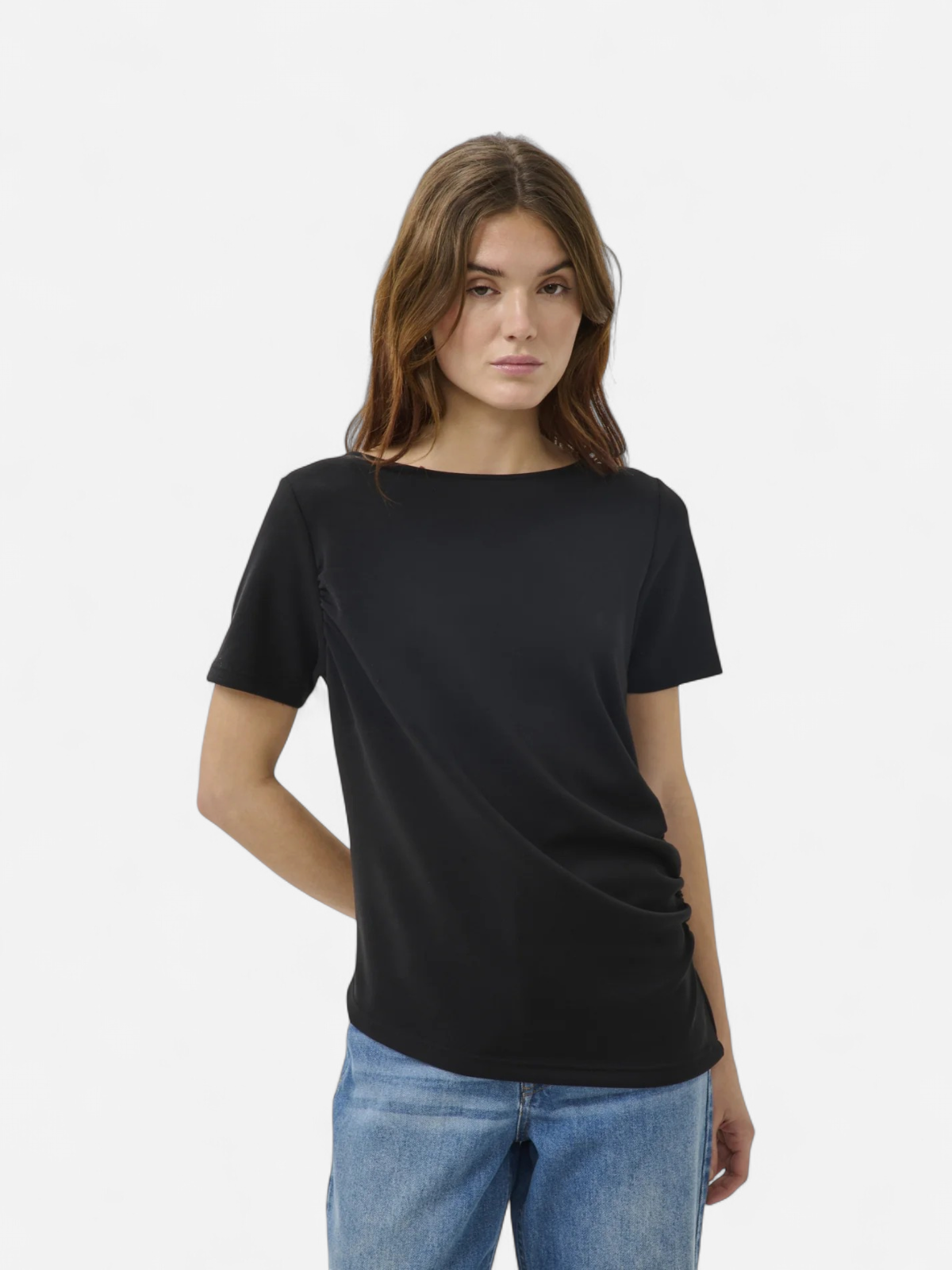 My Essential Wardrobe naisten t-paita MWHelle Asymmetric Tee, musta - Kekäle.fi