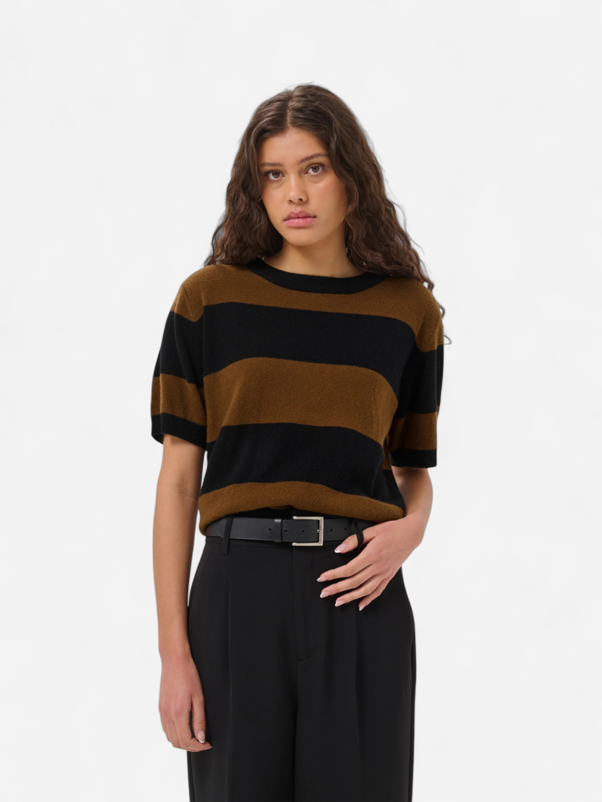 MWJOLA KNIT PULLOVER SS RAIDALLINEN RUSKEA - Kekäle.fi
