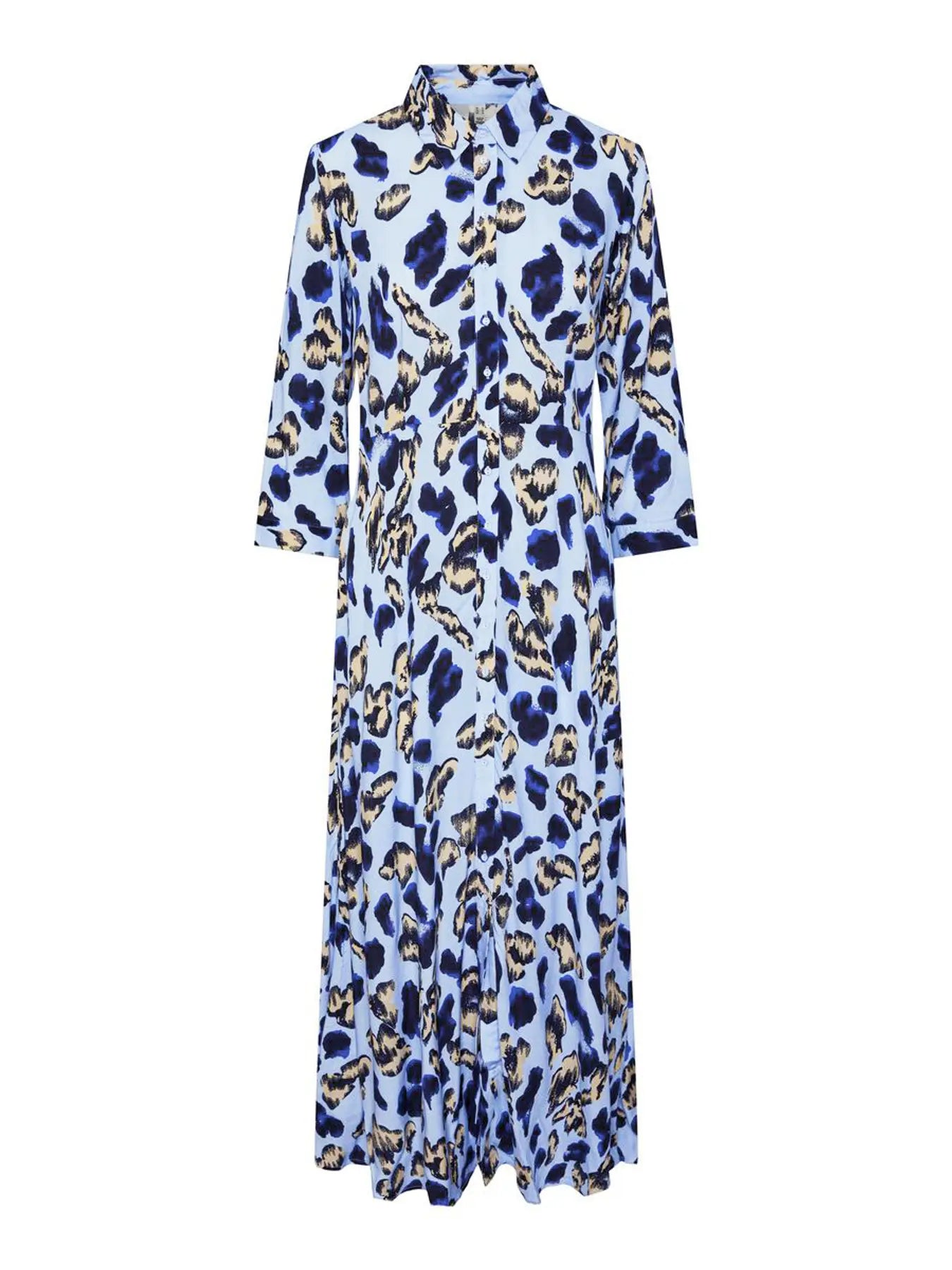 Y.A.S mekko Yassavanna Long Shirt Dress, Clear Sky Liro Print