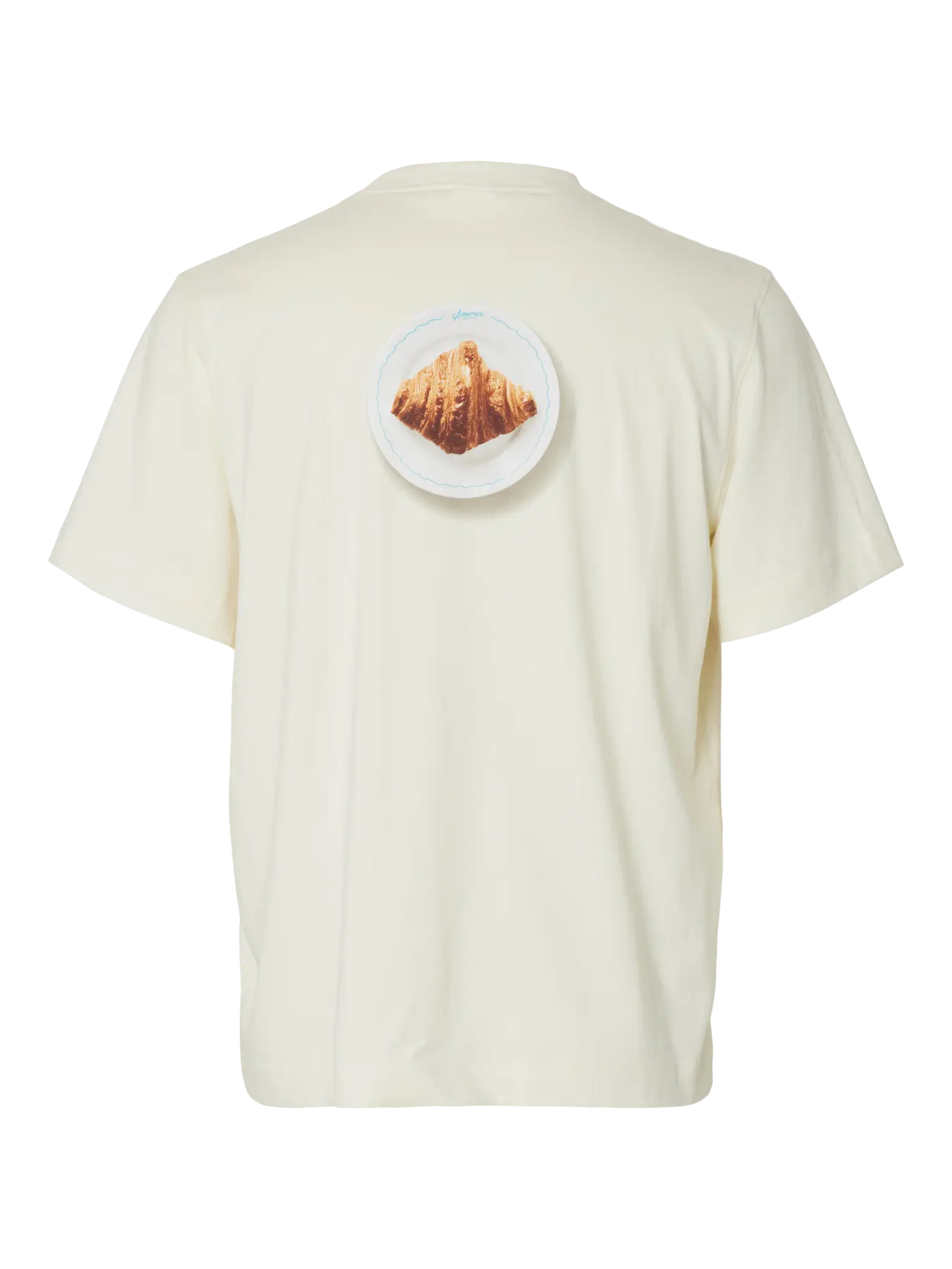 Selected miesten t-paita Slhelias Ss O-Neck Tee Hotel Amour, Egret