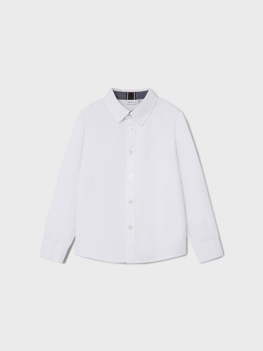 Name It kauluspaita, NKMNEWSA LS SHIRT  Valkoinen