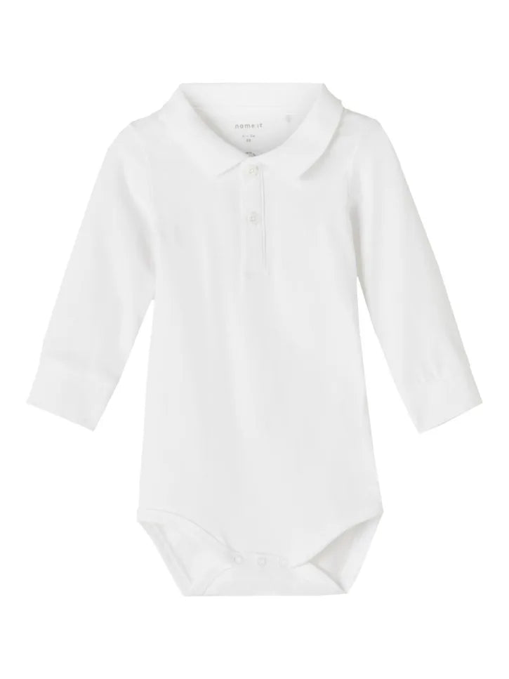 Name It lasten body, NBMHOLGER LS POLO BODY  Valkoinen