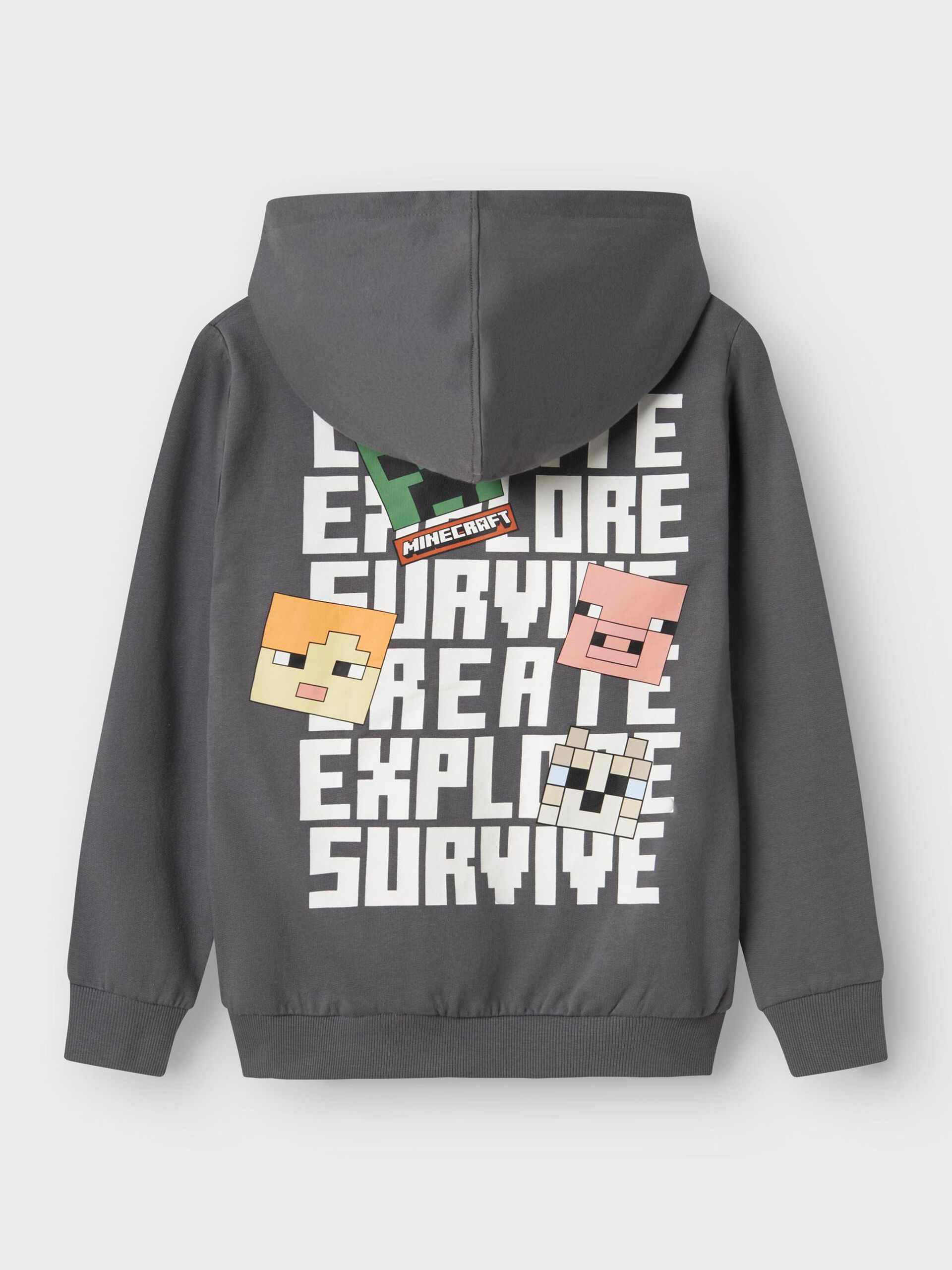 name-it-lasten-huppari-nkmjacot-minecraft-sweat-vaaleanharmaa-2