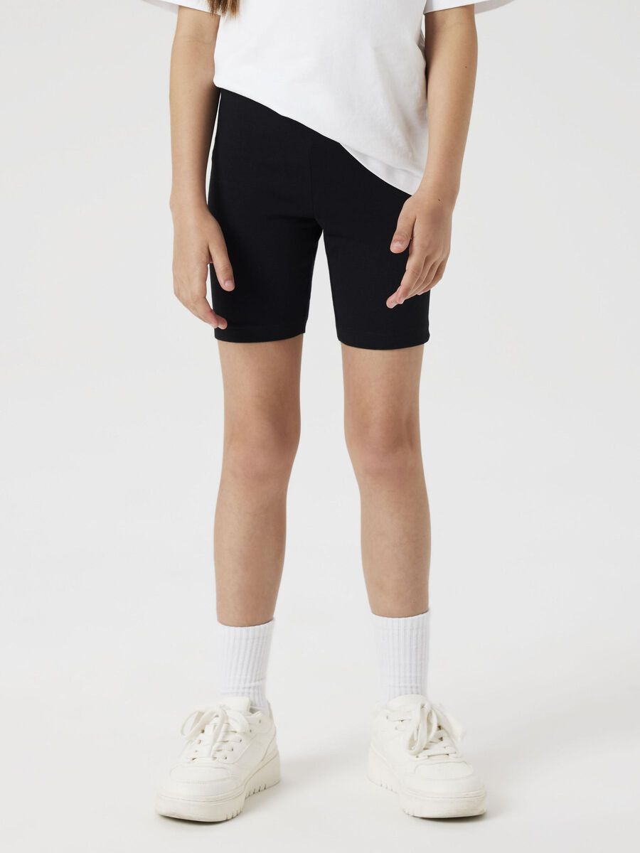 Name It lasten legginsshortsit, NKFVIVIAN 2P SOLID SHORTS Musta