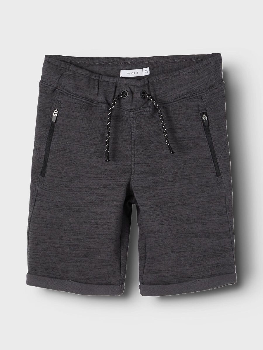 Name It lasten shortsit, NKMSCOTT SWE LONG SHORTS Meleerattu Grafiitti