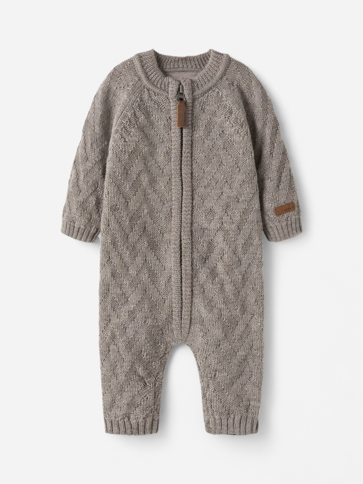 NBNWRUNI WOOL LS KNIT SUIT BEIGE - Kekäle.fi