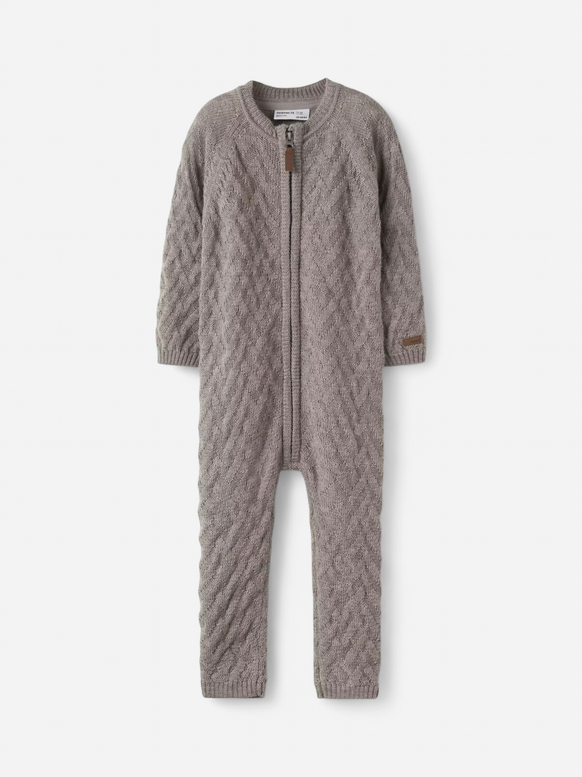 NMNWRUNI WOOL LS KNIT SUIT BEIGE - Kekäle.fi