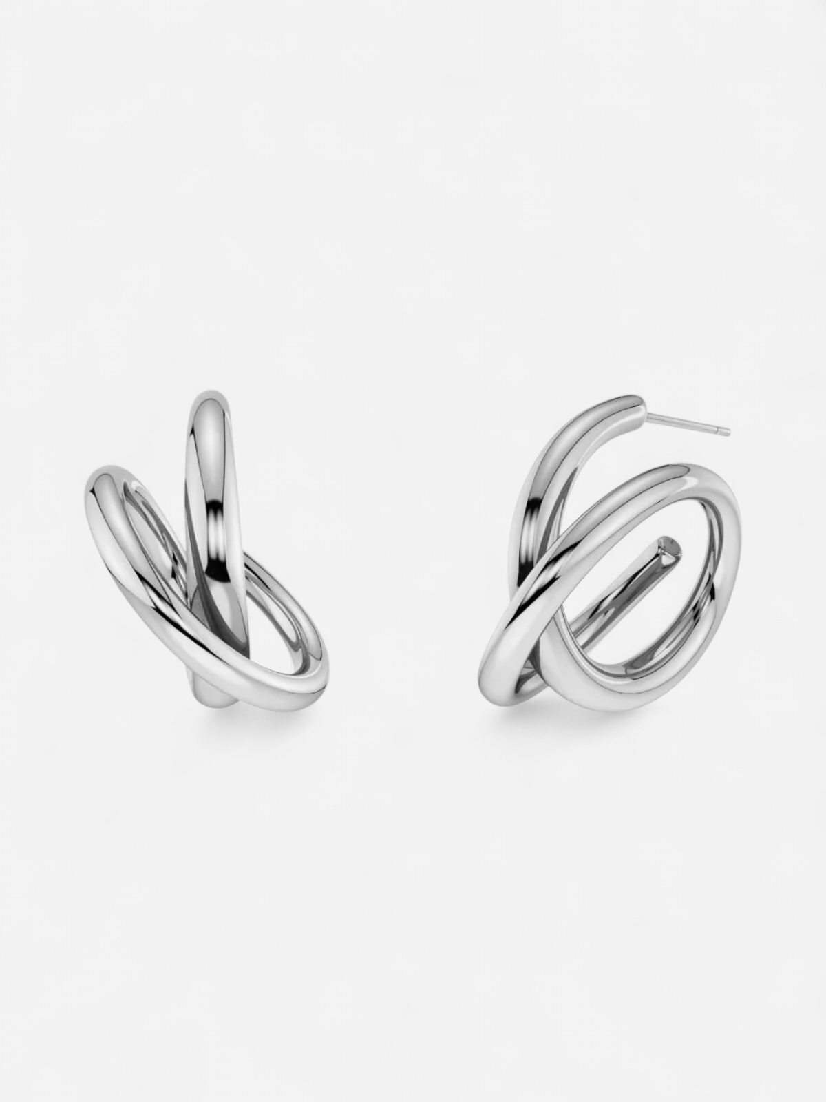 NOUVEAU HOOPS L SILVER Silver - Kekäle.fi
