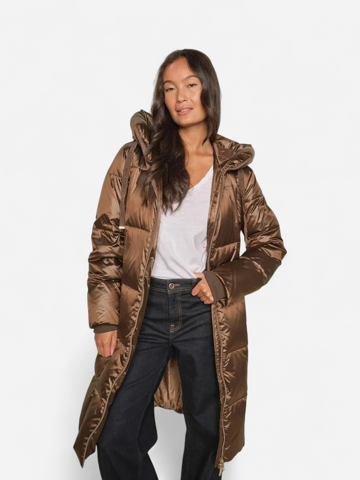 Mos Mosh naisten untuvatakki MMNova Metallic Down Jacket, Brindle - Kekäle.fi