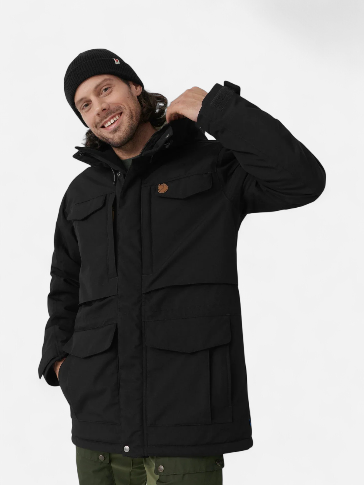 Fjällräven miesten parkatakki Nuuk Parka M, musta - Kekäle.fi
