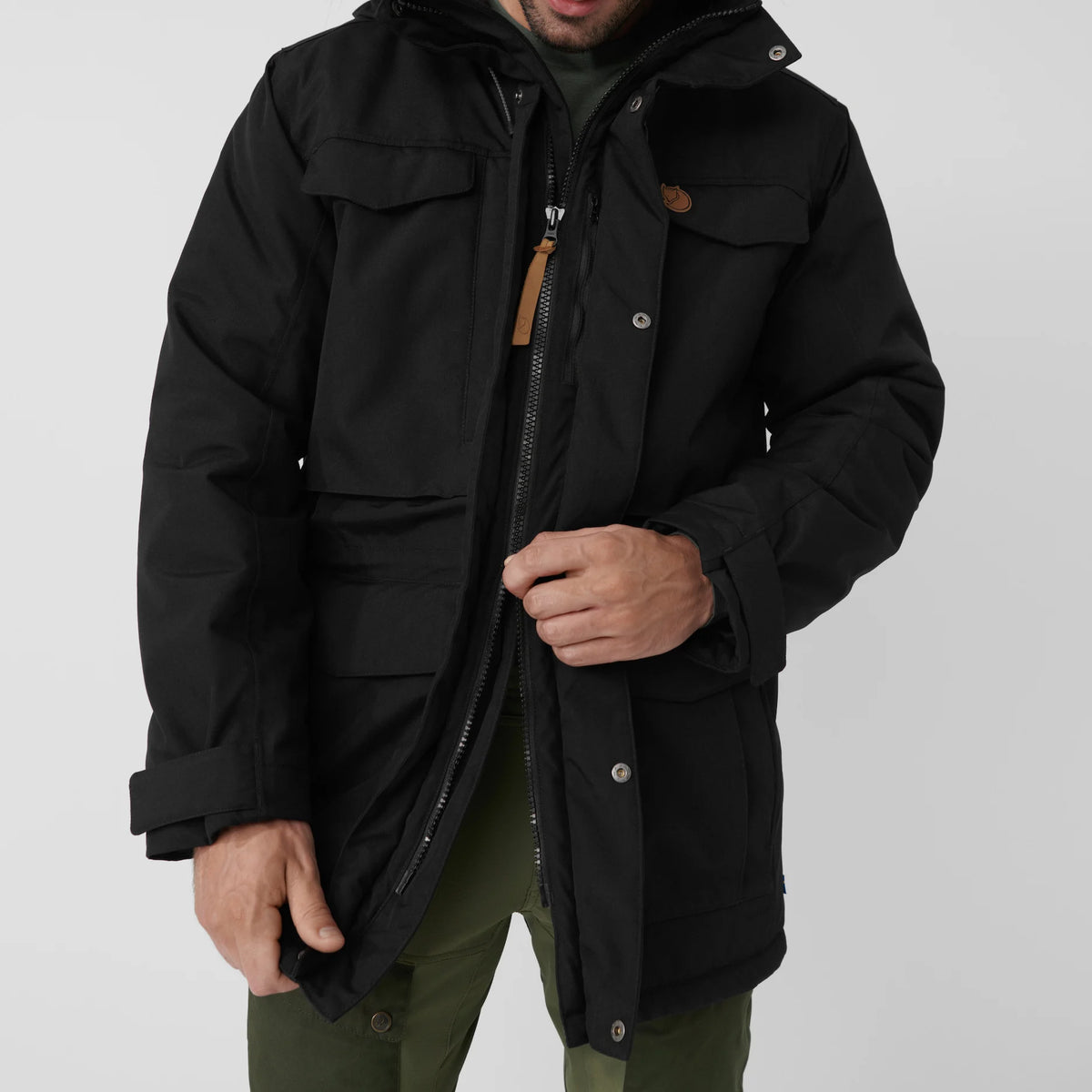 Fjällräven miesten parkatakki Nuuk Parka M, musta