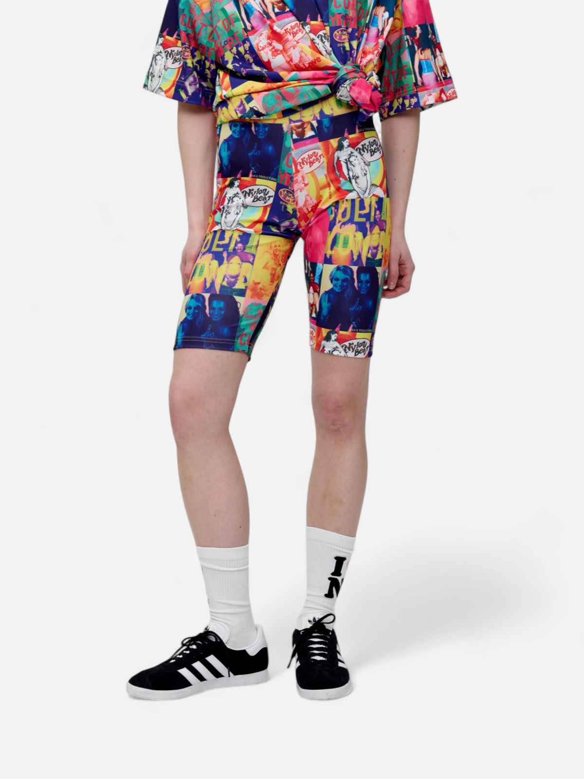 Makia x Nylon Beat shortsit Nylon Biker Shorts, monivärinen kuosi - Kekäle.fi