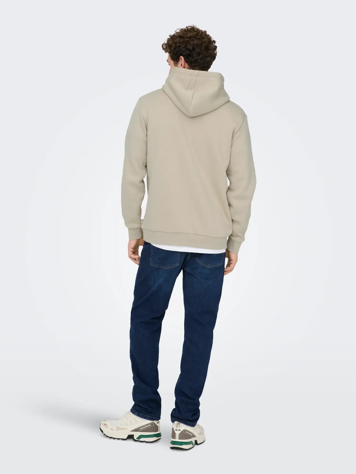 Only and Sons miesten huppari ONSCERES Hoodie Sweat, Silver Lining