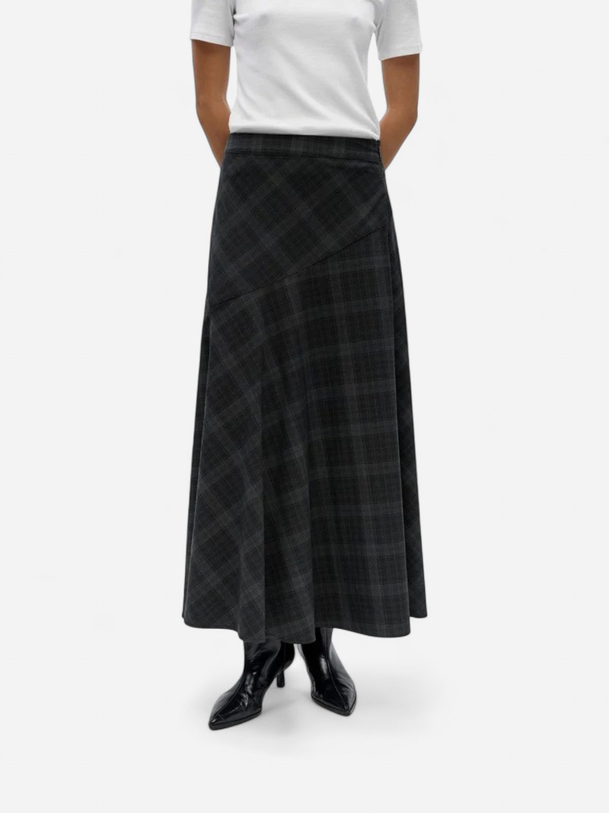 OBJDIENA HW LONG SKIRT 146 Black Gun metal - Kekäle.fi