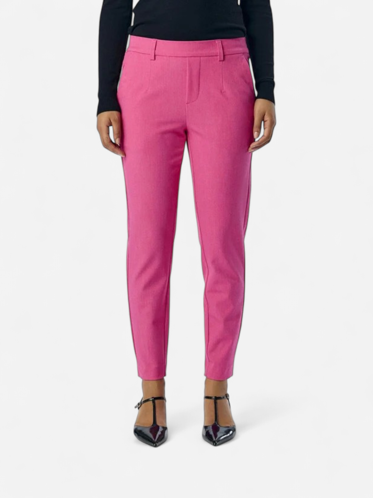 Object Naisten Housut, Objlisa Slim Pant NOOS Raspberry Sorbet - Kekäle.fi