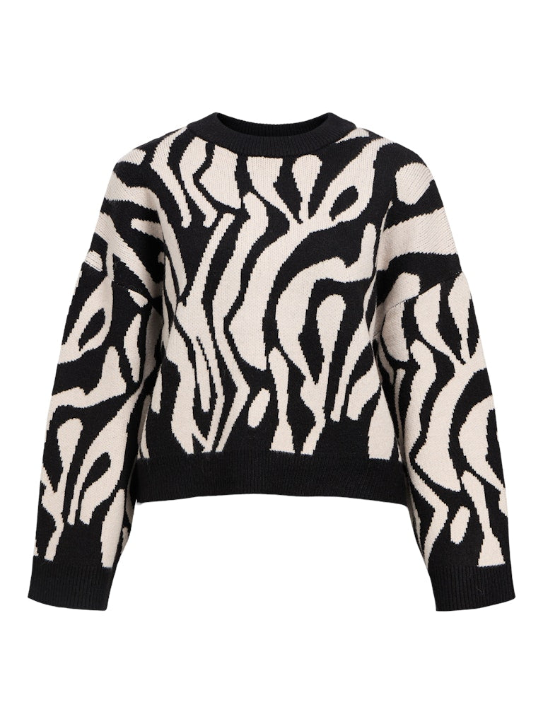 object-naisten-neule-objena-l-s-lo-knit-pullover-black-2