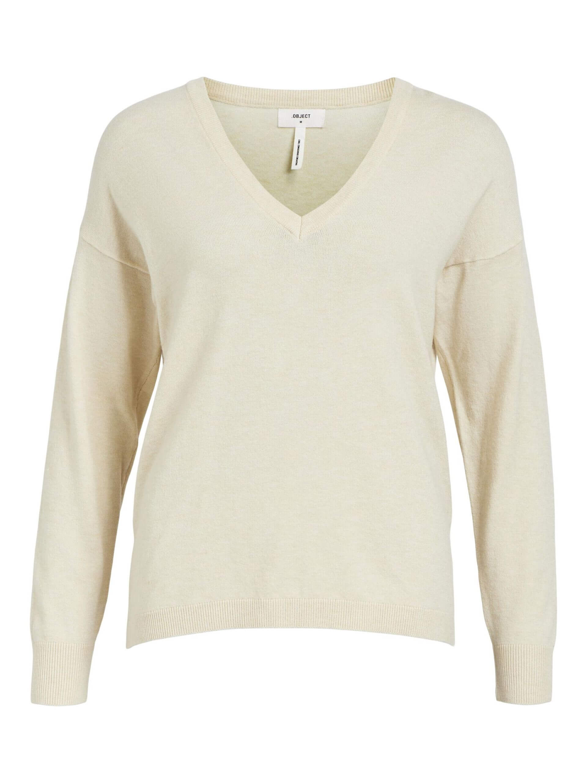 object-naisten-neule-objthess-l-s-v-neck-knit-pullover-noos-luonnonvalkoinen-2